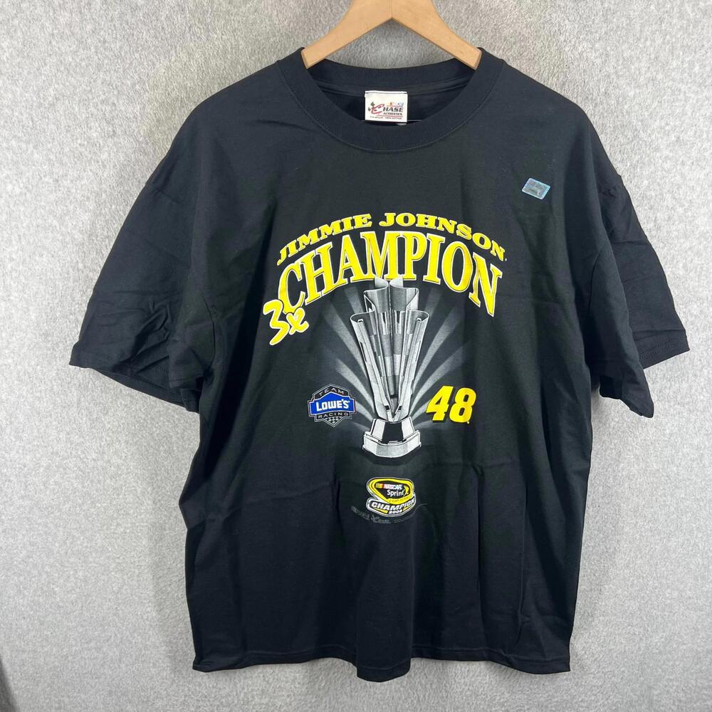 Vintage 2006 NASCAR Jimmie Johnson 48 Lowe's T-Shirt XL‎ 3 Time Champion NWT